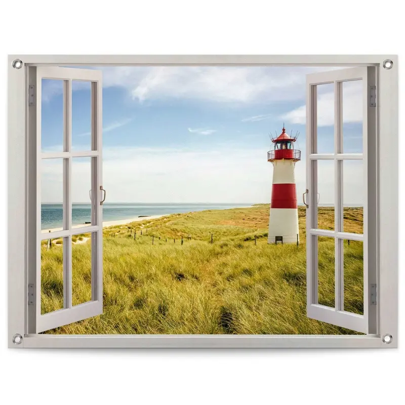 Tuinposter Vuurtoren uitzicht 60x80