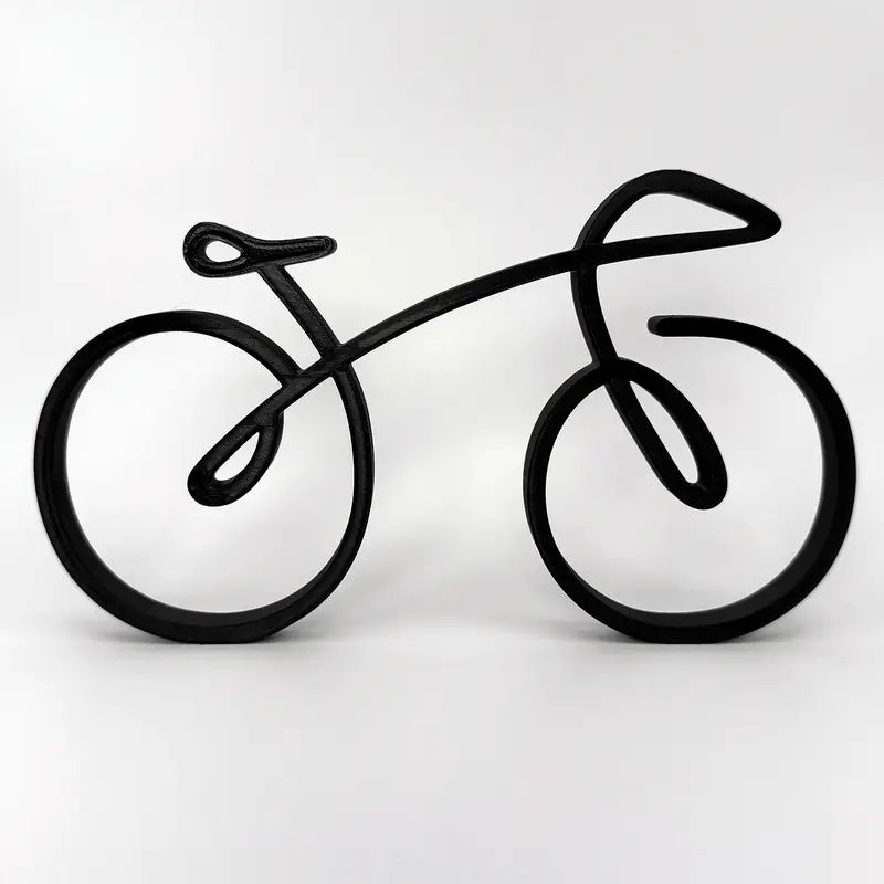 Tweede keus fietsdecoratie – minimalistisch fietsbeeldje