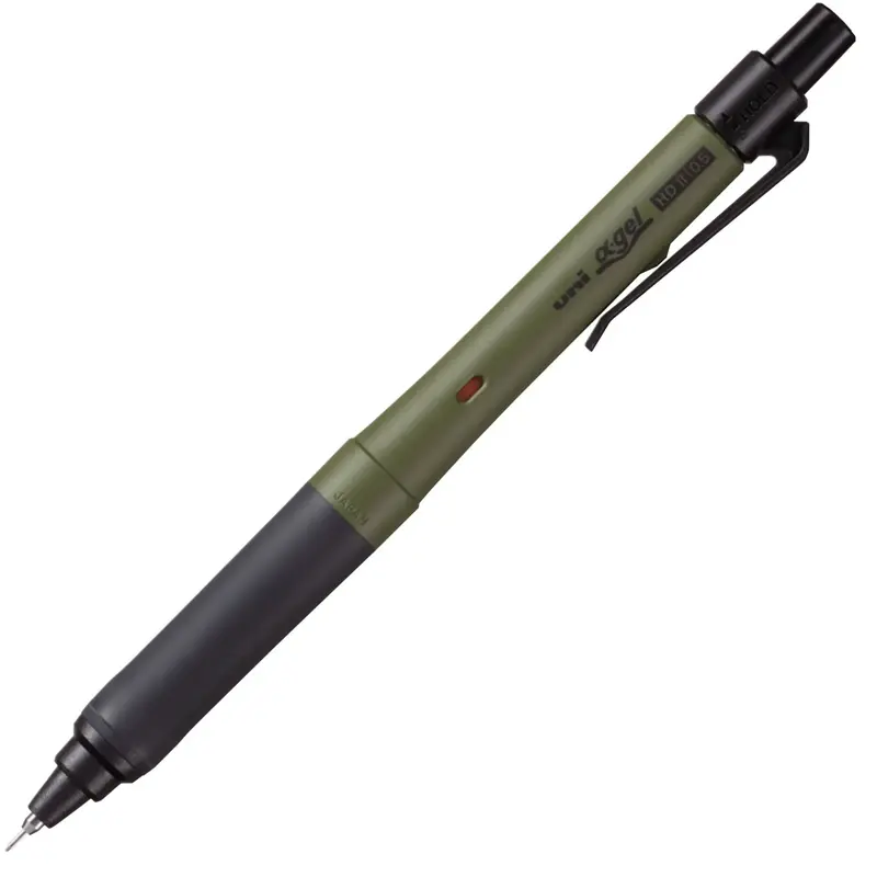 Uni Alpha gel switch 0.5mm dark olive mechanical pencil