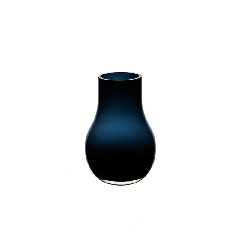 Vaas Davos - Glas Diepblauw - H20 cm