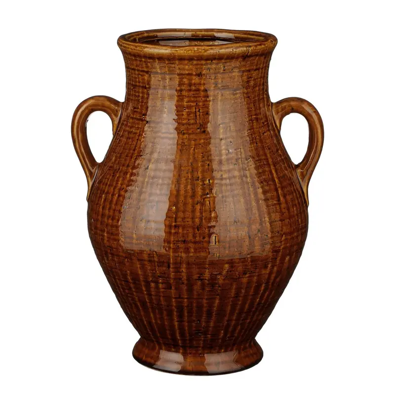 Vaas Elena -Keramiek Bruin - H39 cm