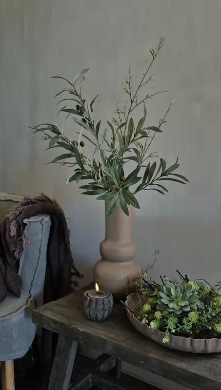 Vaas Jana taupe bruin - 35 cm