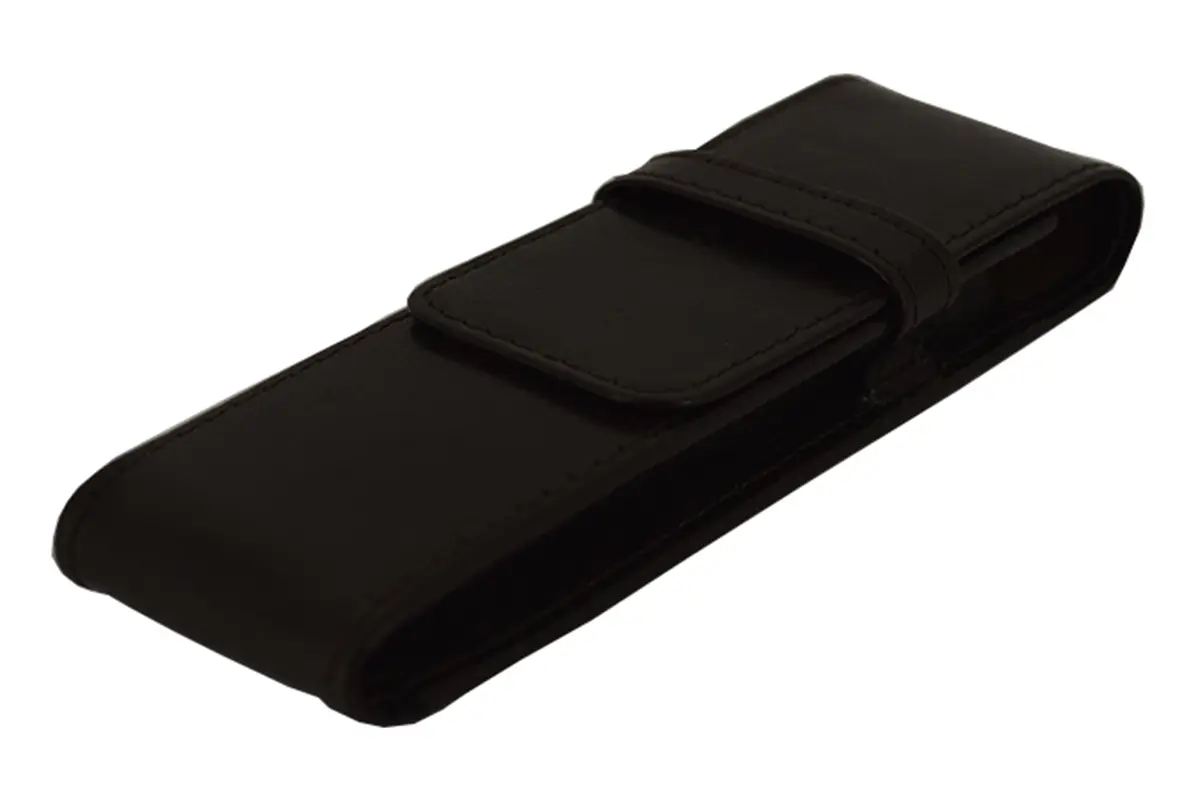 Van der Spek Luigi Raphael pen etui driedelig buffelleer zwart