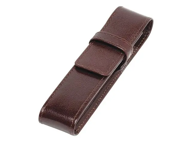 Van der Spek Luigi Raphael pen etui ééndelig buffelleer bruin