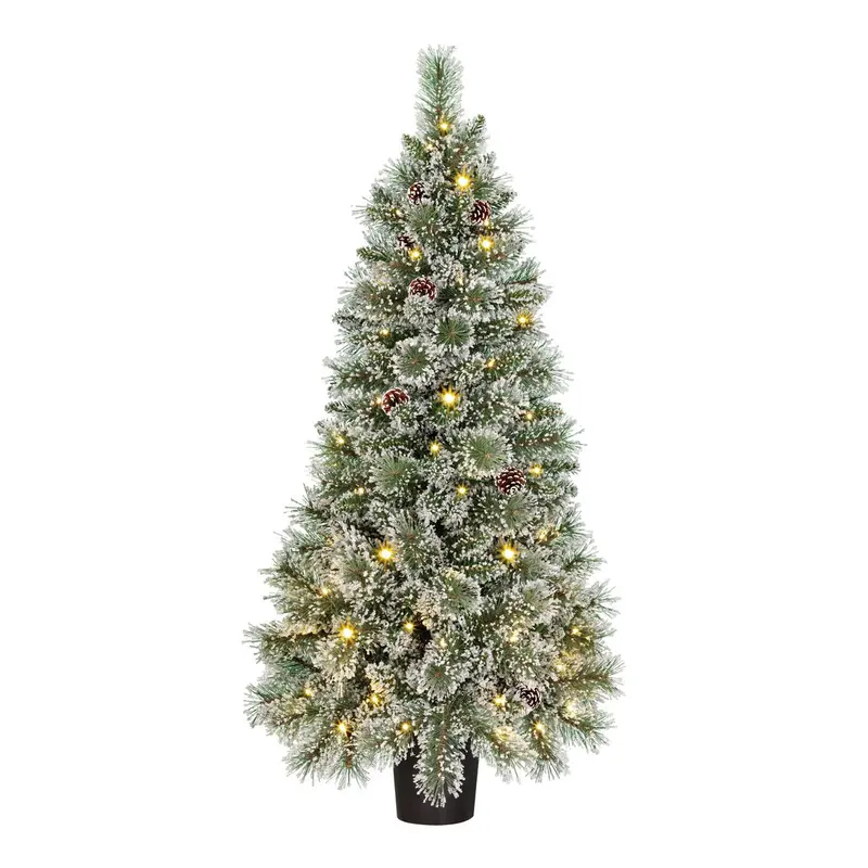 Vandans Kunstkerstboom met LED Verlichting en Timerfunctie - H120 x Ø60cm - Groen