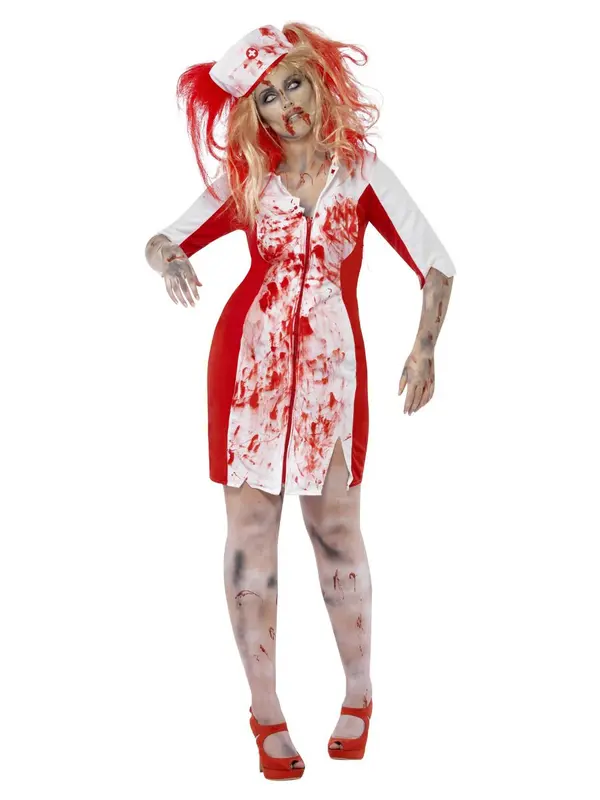 Verpleegster zombie bebloed mt. XXL