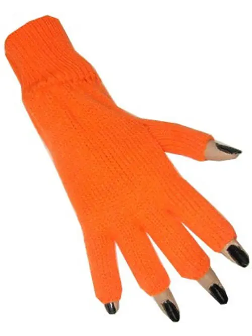 Vingerloze handschoenen oranje