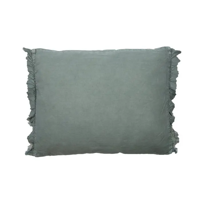 Vintage Linnen Kussen Quirine - Oud Groen - 50 x 40