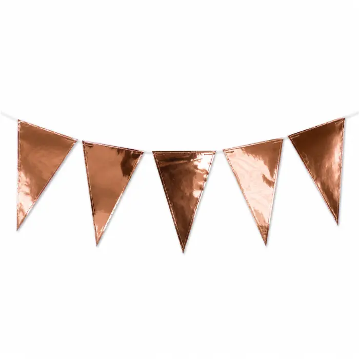Vlaggenlijn roségoud - 10m (18 vlaggen)