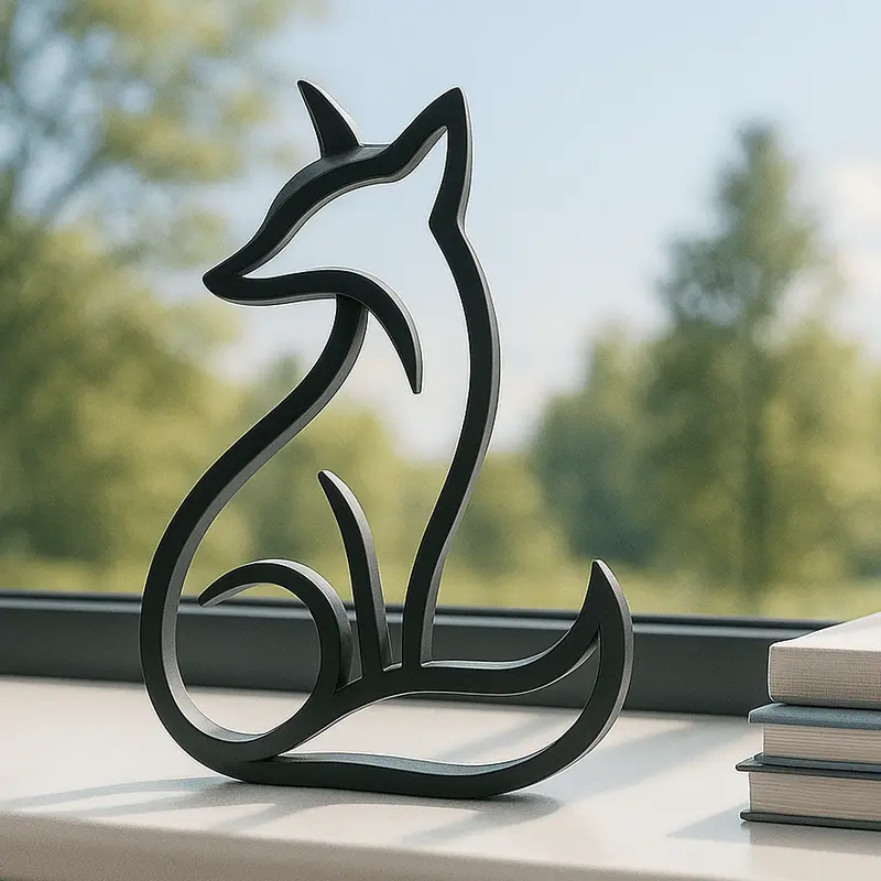 Vos decoratie – minimalistisch beeldje voor dierenliefhebber