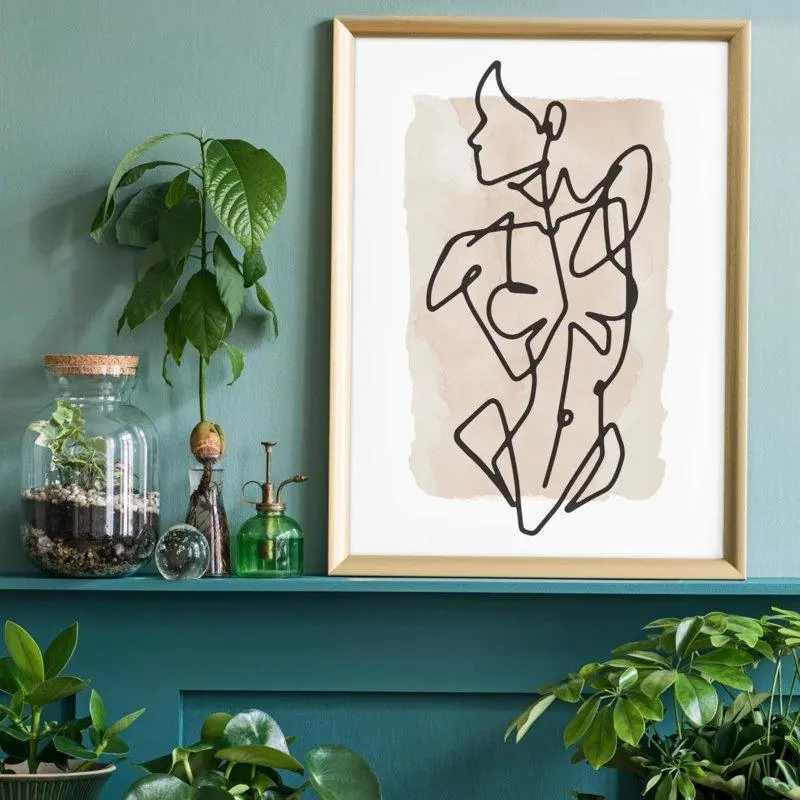 Vrouwelijke Voorkant Waterverf Print | 30x40
