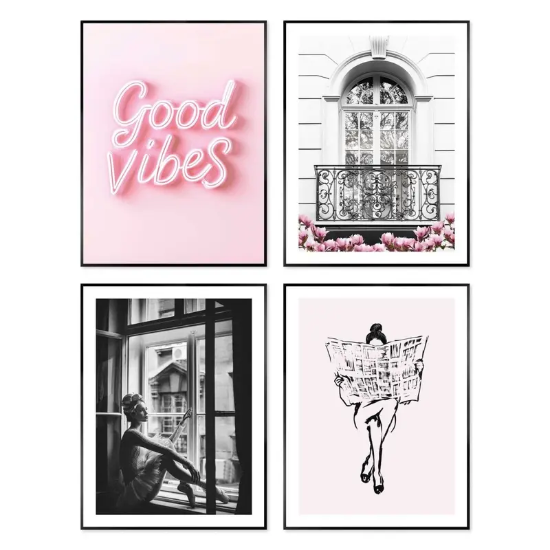 Wanddecoratieset Good Vibes 40x30