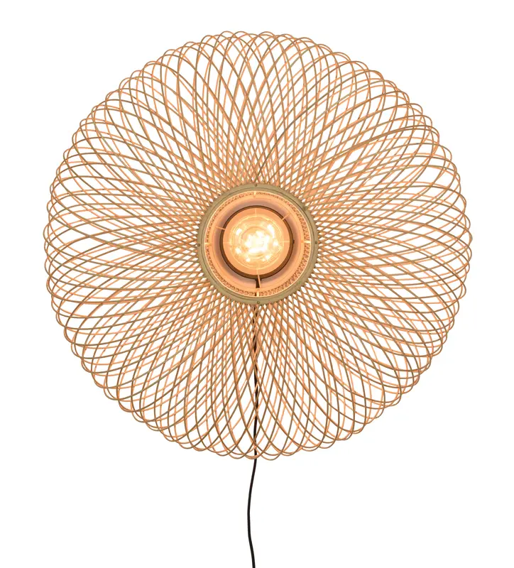 Wandlamp Cango bamboe ellips dia.60x25cm naturel
