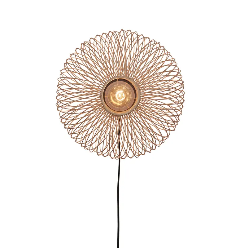 Wandlamp Cango bamboe ellips S dia.40x20cm. naturel