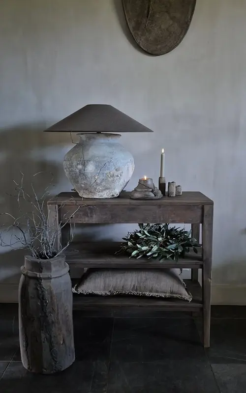 Wandtafel 2 laden met 2 legplanken 80x85x40cm