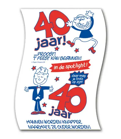 WC papier 40 jaar man