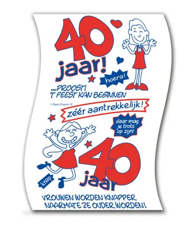 WC papier 40 jaar vrouw