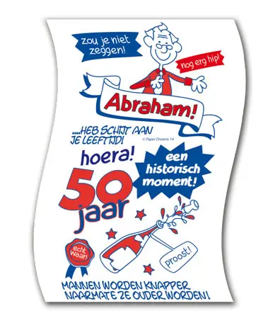 WC papier 50 jaar Abraham