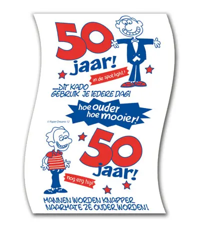 WC papier 50 jaar man