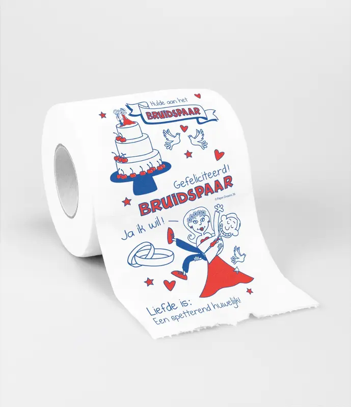 WC papier Bruidspaar