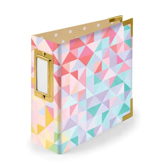 We R Makers - 4x4" Paper Wrapped Ring Album Geomatric