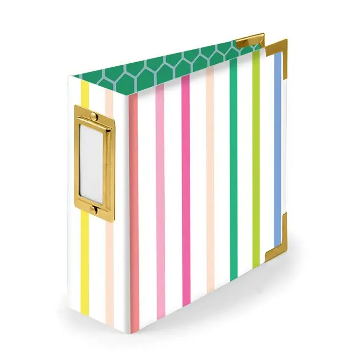 We R Makers - 4x4" Paper Wrapped Ring Album Striped