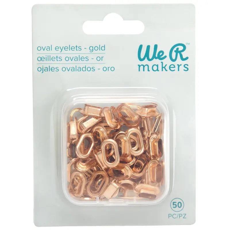 We R Makers - Crop-A-Dile Oval Eyelets Gold (50pcs)