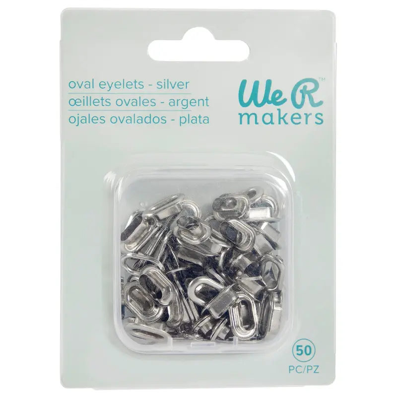 We R Makers - Crop-A-Dile Oval Eyelets Silver (50pcs)