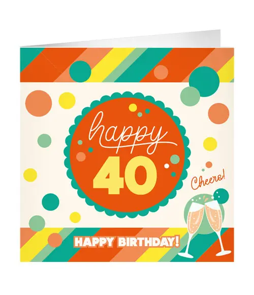 Wenskaart XL - 40 jaar