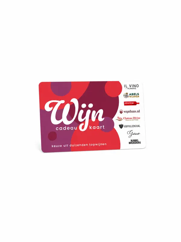 Wijn Cadeaukaart | Keuze uit 400+ Wijnen