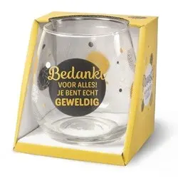 Wijn/waterglas - Bedankt