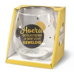 Wijn/waterglas - Hoera