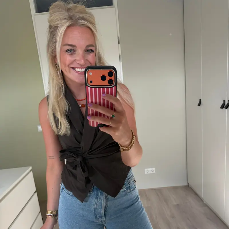 Wikkelblouse Ronny - Bruin