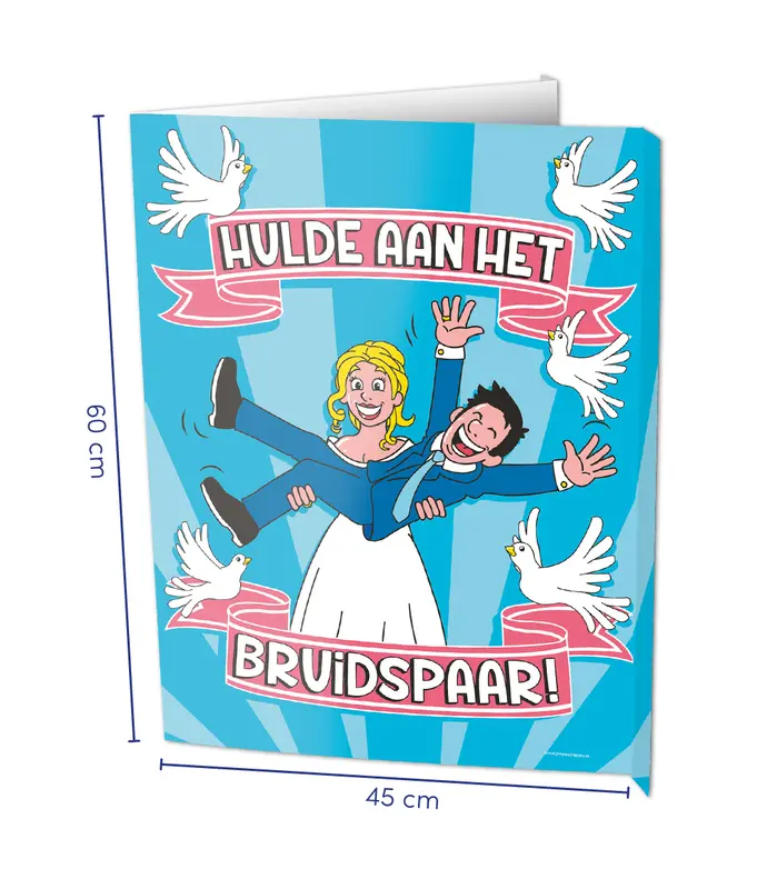 Window sign - Bruidspaar