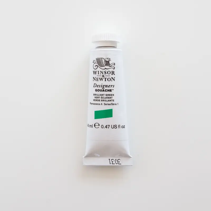 Winsor & Newton Designers Gouache 14ml Brilliant Green 1