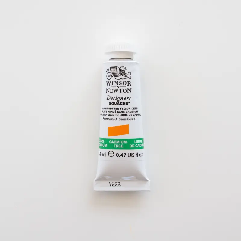 Winsor & Newton Designers Gouache 14ml Cadmium-Free Yellow Deep 4