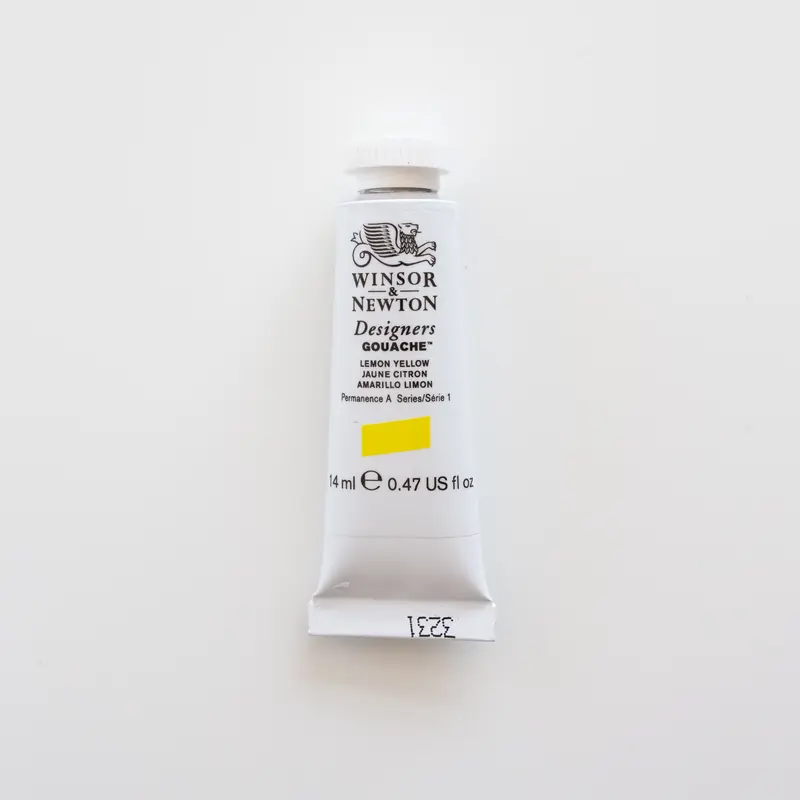 Winsor & Newton Designers Gouache 14ml Lemon Yellow 1