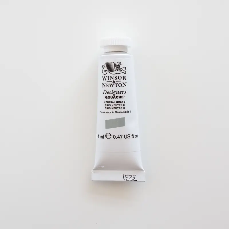Winsor & Newton Designers Gouache 14ml Natural Grey 1