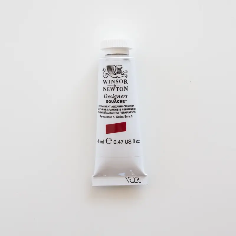 Winsor & Newton Designers Gouache 14ml Permanent Alizarin Crimson 3