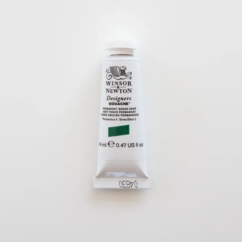 Winsor & Newton Designers Gouache 14ml Permanent Green Deep 2
