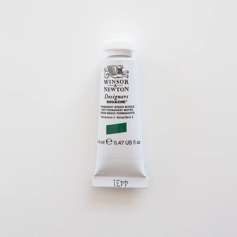 Winsor & Newton Designers Gouache 14ml Permanent Green Middle 2