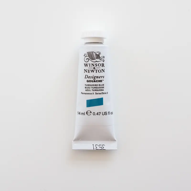 Winsor & Newton Designers Gouache 14ml Turquoise Blue 2