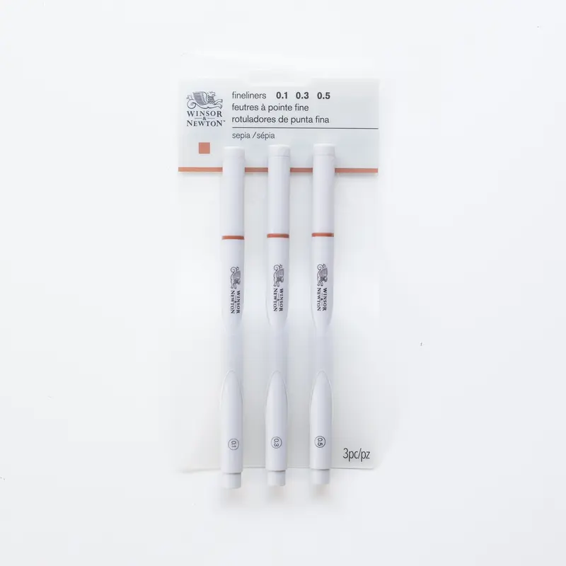 Winsor & Newton Fineliner Sepia Set 3