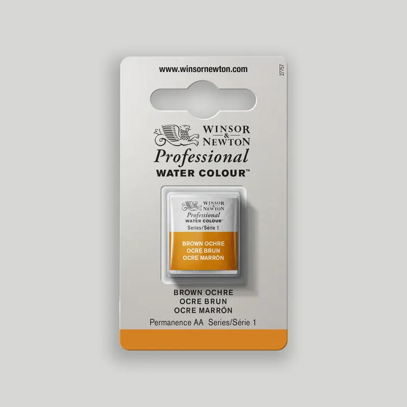 Winsor & Newton Professional Water Colour half pan Brown Ochre 1