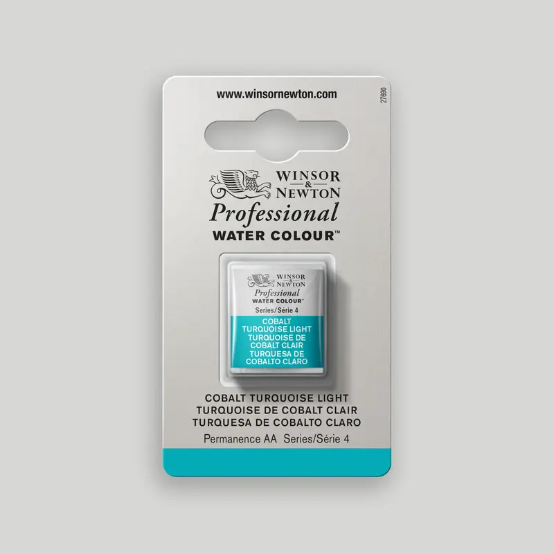 Winsor & Newton Professional Water Colour half pan Cobalt Turquoise Light 4