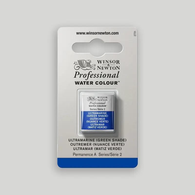 Winsor & Newton Professional Water Colour half pan Ultramarine (Green Shade) 2