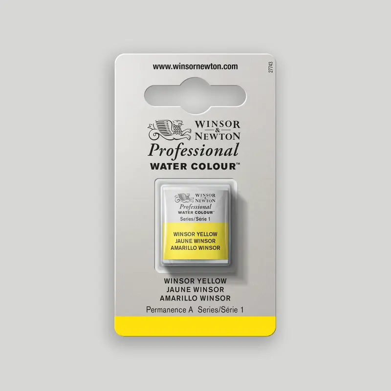 Winsor & Newton Professional Water Colour half pan Winsor Yellow 1