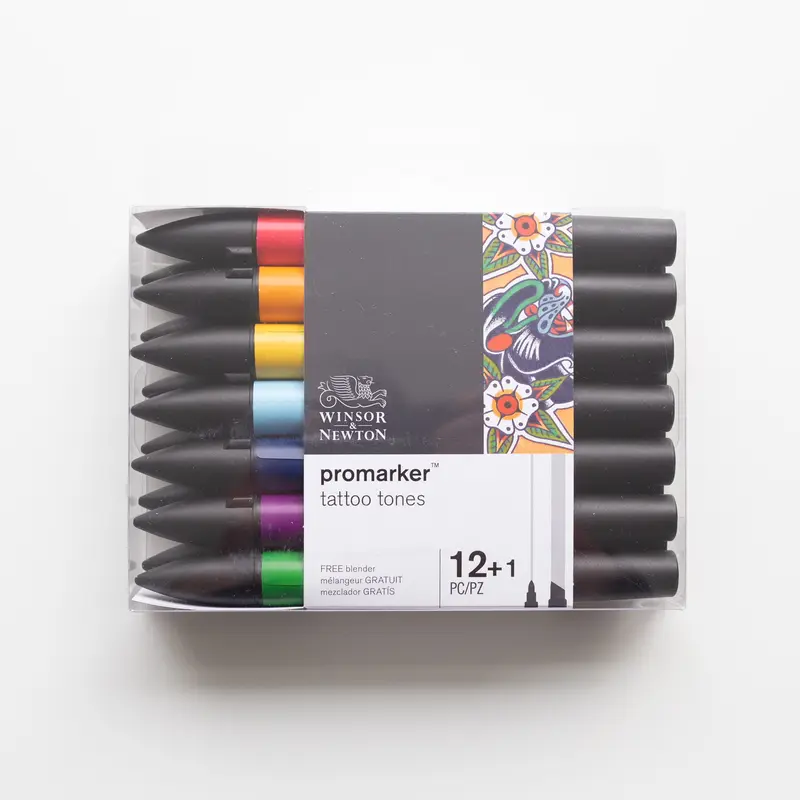 Winsor & Newton Promarker 12+1 Tattoo Tones