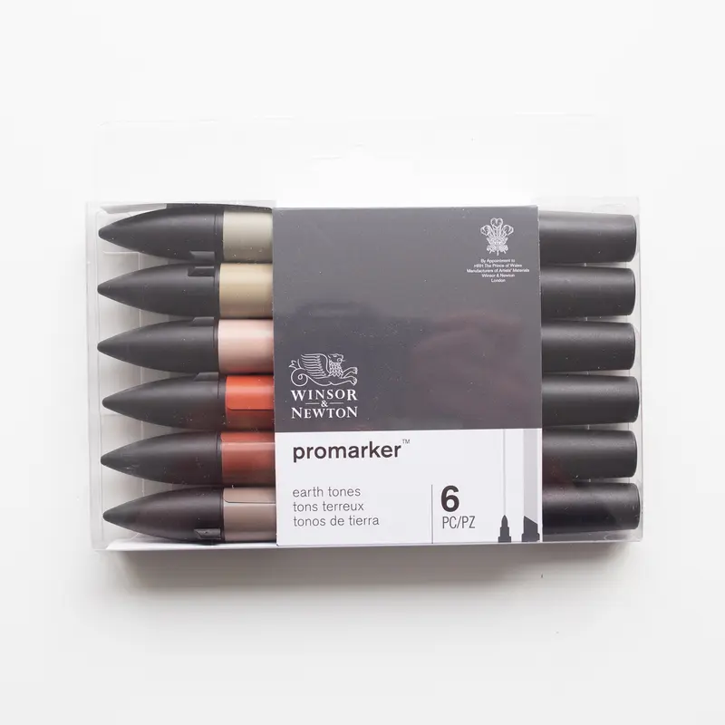 Winsor & Newton Promarker 6 Earth Tones