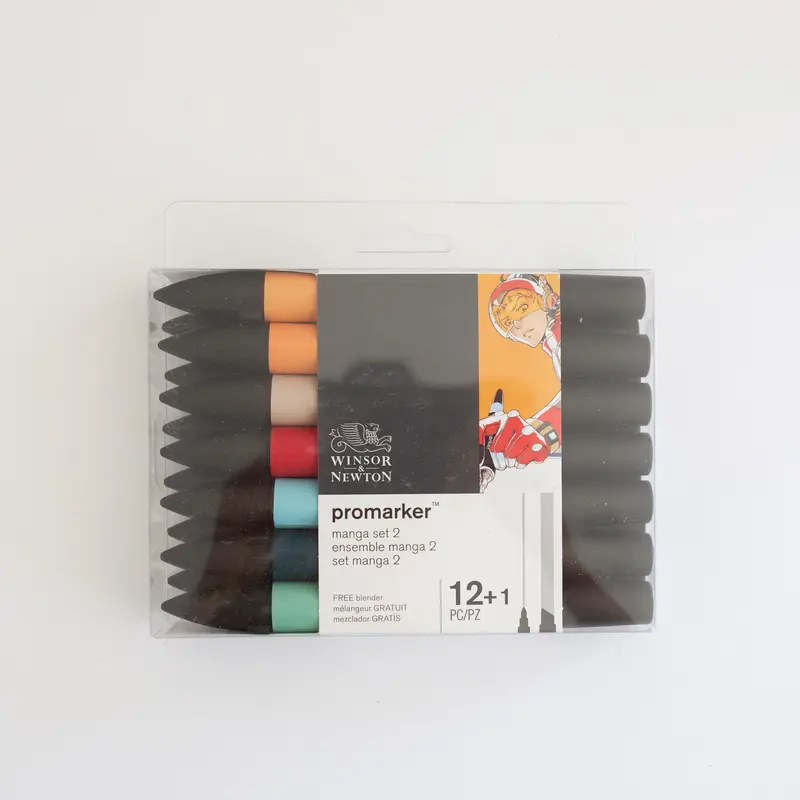 Winsor & Newton Promarker Set 12+1 Manga 2